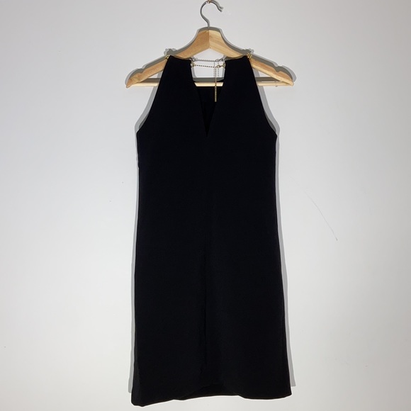 Michael Kors Chain Halter Neck Mini Black Dress - Picture 6 of 15